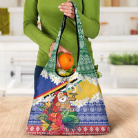 Personalised Torba Joyeux Noel Grocery Bag Proud To Be a Ni-Van Sand Drawing Art LT9 - Polynesian Pride