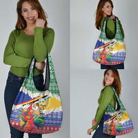 Personalised Torba Joyeux Noel Grocery Bag Proud To Be a Ni-Van Sand Drawing Art LT9 - Polynesian Pride