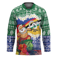 Personalised Torba Joyeux Noel Hockey Jersey Proud To Be a Ni-Van Sand Drawing Art LT9 Unisex Green - Polynesian Pride