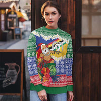 Personalised Torba Joyeux Noel Ugly Christmas Sweater Proud To Be a Ni-Van Sand Drawing Art - Polynesian Pride