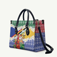 Personalised Torba Joyeux Noel Leather Bag Proud To Be a Ni-Van Sand Drawing Art LT9 Green - Polynesian Pride
