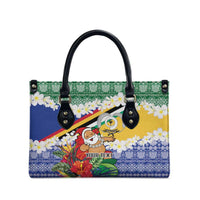 Personalised Torba Joyeux Noel Leather Bag Proud To Be a Ni-Van Sand Drawing Art LT9 - Polynesian Pride