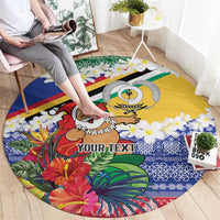Personalised Torba Joyeux Noel Round Carpet Proud To Be a Ni-Van Sand Drawing Art LT9 - Polynesian Pride