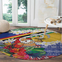 Personalised Torba Joyeux Noel Round Carpet Proud To Be a Ni-Van Sand Drawing Art LT9 - Polynesian Pride
