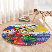 Personalised Torba Joyeux Noel Round Carpet Proud To Be a Ni-Van Sand Drawing Art LT9 - Polynesian Pride
