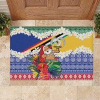 Personalised Torba Joyeux Noel Rubber Doormat Proud To Be a Ni-Van Sand Drawing Art LT9 Green - Polynesian Pride