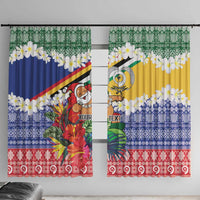 Personalised Torba Joyeux Noel Window Curtain Proud To Be a Ni-Van Sand Drawing Art - Polynesian Pride