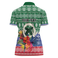 Personalised Torba Joyeux Noel Women Polo Shirt Proud To Be a Ni-Van Sand Drawing Art - Polynesian Pride