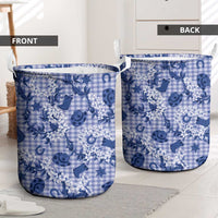 Mokihana Maile Ilima Leis Paniolo Palaka Laundry Basket Hawaiian Polu Spirit LT9 - Polynesian Pride
