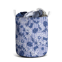 Mokihana Maile Ilima Leis Paniolo Palaka Laundry Basket Hawaiian Polu Spirit LT9 - Polynesian Pride