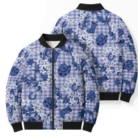 Mokihana Maile Ilima Leis Paniolo Palaka Bomber Puffer Jacket Hawaiian Polu Spirit - Polynesian Pride