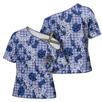 Mokihana Maile Ilima Leis Paniolo Palaka Cross Shoulder Shirt Hawaiian Polu Spirit - Polynesian Pride