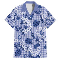 Mokihana Maile Ilima Leis Paniolo Palaka Family Matching Off Shoulder Short Dress and Hawaiian Shirt Hawaiian Polu Spirit - Polynesian Pride