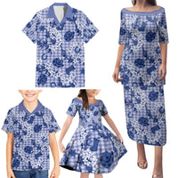 Mokihana Maile Ilima Leis Paniolo Palaka Family Matching Puletasi and Hawaiian Shirt Hawaiian Polu Spirit - Polynesian Pride