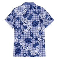 Mokihana Maile Ilima Leis Paniolo Palaka Family Matching Short Sleeve Bodycon Dress and Hawaiian Shirt Hawaiian Polu Spirit - Polynesian Pride