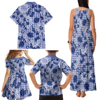 Mokihana Maile Ilima Leis Paniolo Palaka Family Matching Tank Maxi Dress and Hawaiian Shirt Hawaiian Polu Spirit - Polynesian Pride