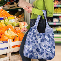 Mokihana Maile Ilima Leis Paniolo Palaka Grocery Bag Hawaiian Polu Spirit - Polynesian Pride