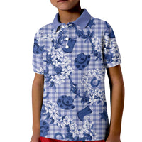 Mokihana Maile Ilima Leis Paniolo Palaka Kid Polo Shirt Hawaiian Polu Spirit - Polynesian Pride