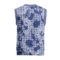 Mokihana Maile Ilima Leis Paniolo Palaka Christmas Knitted V-Neck Vest Hawaiian Polu Spirit - Polynesian Pride