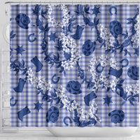 Mokihana Maile Ilima Leis Paniolo Palaka Shower Curtain Hawaiian Polu Spirit - Polynesian Pride