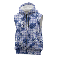 Mokihana Maile Ilima Leis Paniolo Palaka Sleeveless Zip Hoodie Hawaiian Polu Spirit - Polynesian Pride