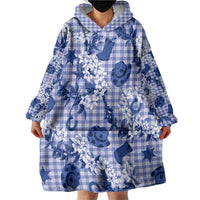 Mokihana Maile Ilima Leis Paniolo Palaka Wearable Blanket Hoodie Hawaiian Polu Spirit - Polynesian Pride