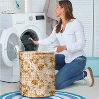 Mokihana Maile Ilima Leis Paniolo Palaka Laundry Basket Hawaiian Kula Spirit - Polynesian Pride
