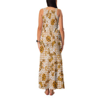 Mokihana Maile Ilima Leis Paniolo Palaka Family Matching Tank Maxi Dress and Hawaiian Shirt Hawaiian Kula Spirit - Polynesian Pride