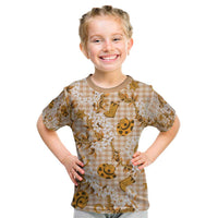 Mokihana Maile Ilima Leis Paniolo Palaka Kid T Shirt Hawaiian Kula Spirit - Polynesian Pride