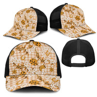 Mokihana Maile Ilima Leis Paniolo Palaka Mesh Trucker Cap Hawaiian Kula Spirit LT9 - Polynesian Pride