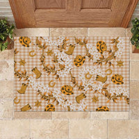 Mokihana Maile Ilima Leis Paniolo Palaka Rubber Doormat Hawaiian Kula Spirit - Polynesian Pride