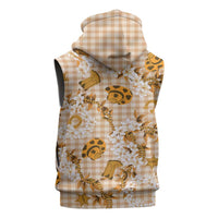 Mokihana Maile Ilima Leis Paniolo Palaka Sleeveless Zip Hoodie Hawaiian Kula Spirit - Polynesian Pride