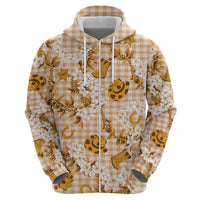 Mokihana Maile Ilima Leis Paniolo Palaka Zip Hoodie Hawaiian Kula Spirit - Polynesian Pride