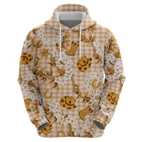 Mokihana Maile Ilima Leis Paniolo Palaka Zip Hoodie Hawaiian Kula Spirit - Polynesian Pride