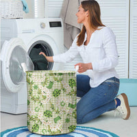Mokihana Maile Ilima Leis Paniolo Palaka Laundry Basket Hawaiian Omaomo Ala Spirit - Polynesian Pride