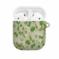 Mokihana Maile Ilima Leis Paniolo Palaka AirPods Case Hawaiian Omaomo Ala Spirit LT9 Green - Polynesian Pride