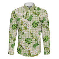 Mokihana Maile Ilima Leis Paniolo Palaka Family Matching Off The Shoulder Long Sleeve Dress and Hawaiian Shirt Hawaiian Omaomo Ala Spirit - Polynesian Pride