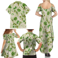Mokihana Maile Ilima Leis Paniolo Palaka Family Matching Summer Maxi Dress and Hawaiian Shirt Hawaiian Omaomo Ala Spirit - Polynesian Pride