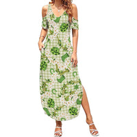 Mokihana Maile Ilima Leis Paniolo Palaka Family Matching Summer Maxi Dress and Hawaiian Shirt Hawaiian Omaomo Ala Spirit - Polynesian Pride