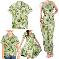 Mokihana Maile Ilima Leis Paniolo Palaka Family Matching Tank Maxi Dress and Hawaiian Shirt Hawaiian Omaomo Ala Spirit - Polynesian Pride