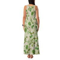 Mokihana Maile Ilima Leis Paniolo Palaka Family Matching Tank Maxi Dress and Hawaiian Shirt Hawaiian Omaomo Ala Spirit - Polynesian Pride