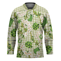 Mokihana Maile Ilima Leis Paniolo Palaka Hockey Jersey Hawaiian Omaomo Ala Spirit - Polynesian Pride