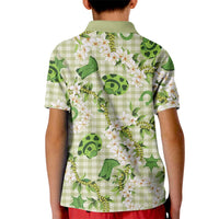 Mokihana Maile Ilima Leis Paniolo Palaka Kid Polo Shirt Hawaiian Omaomo Ala Spirit - Polynesian Pride