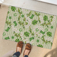 Mokihana Maile Ilima Leis Paniolo Palaka Rubber Doormat Hawaiian Omaomo Ala Spirit - Polynesian Pride