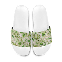 Mokihana Maile Ilima Leis Paniolo Palaka Slide Sandals Hawaiian Omaomo Ala Spirit - Polynesian Pride