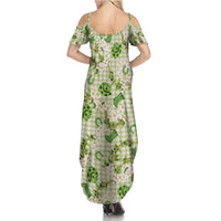 Mokihana Maile Ilima Leis Paniolo Palaka Summer Maxi Dress Hawaiian Omaomo Ala Spirit - Polynesian Pride