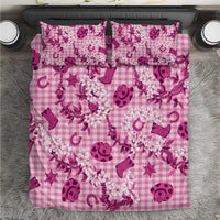 Mokihana Maile Ilima Leis Paniolo Palaka Bedding Set Hawaiian Omaomo Ulaula Spirit - Polynesian Pride