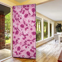 Mokihana Maile Ilima Leis Paniolo Palaka Door Cover Hawaiian Omaomo Ulaula Spirit - Polynesian Pride