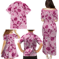 Mokihana Maile Ilima Leis Paniolo Palaka Family Matching Puletasi and Hawaiian Shirt Hawaiian Omaomo Ulaula Spirit - Polynesian Pride