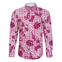 Mokihana Maile Ilima Leis Paniolo Palaka Family Matching Tank Maxi Dress and Hawaiian Shirt Hawaiian Omaomo Ulaula Spirit - Polynesian Pride